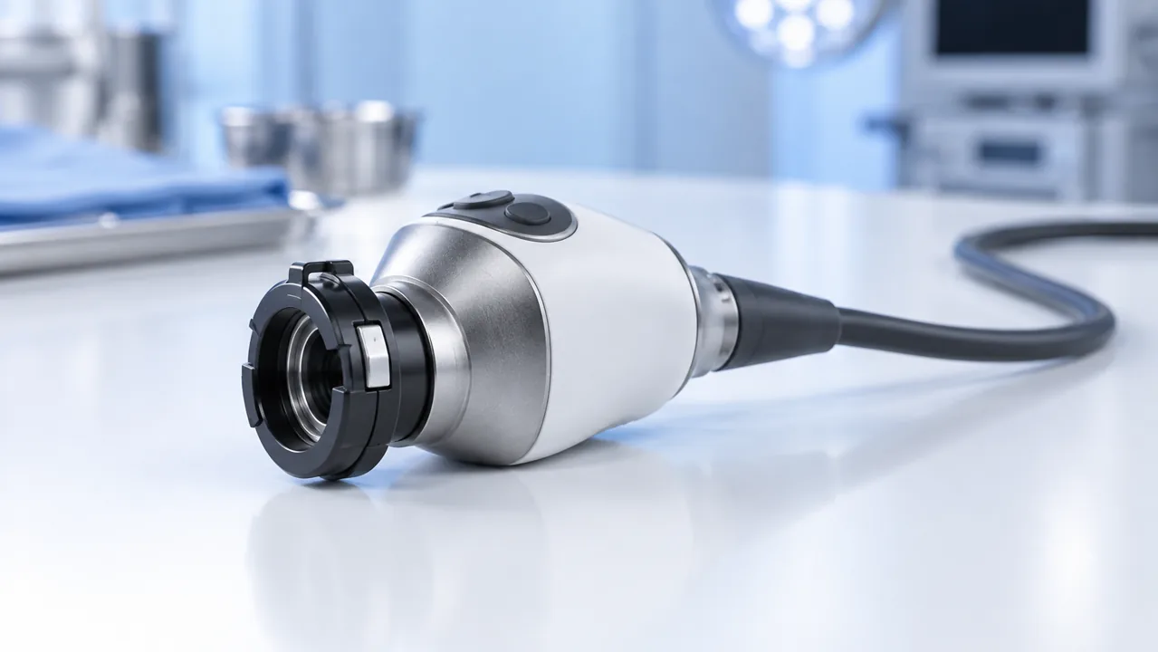 Generic endoscope camera head; system context only.